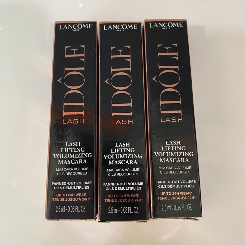3 Lancome IDOLE Lash Lifting Volumizing Mascara Travel size Glossy Black